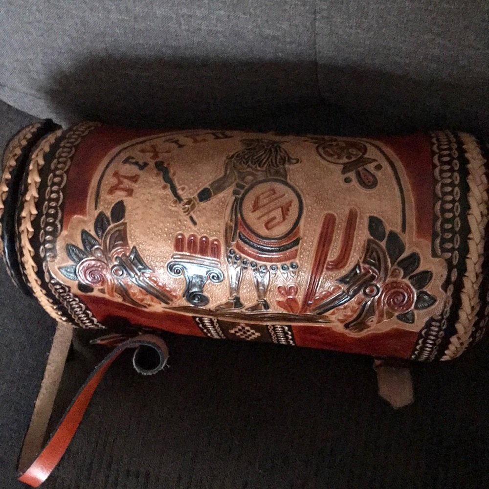 Tooled Cowhide Leather Crossbody/Side Saddle Bag Custom Made - Picture 9 of 15